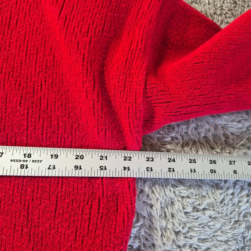 Private Eyes Vtg Christmas Cardigan Womens‎ Holiday Ugly Sweater Estimated L/XL